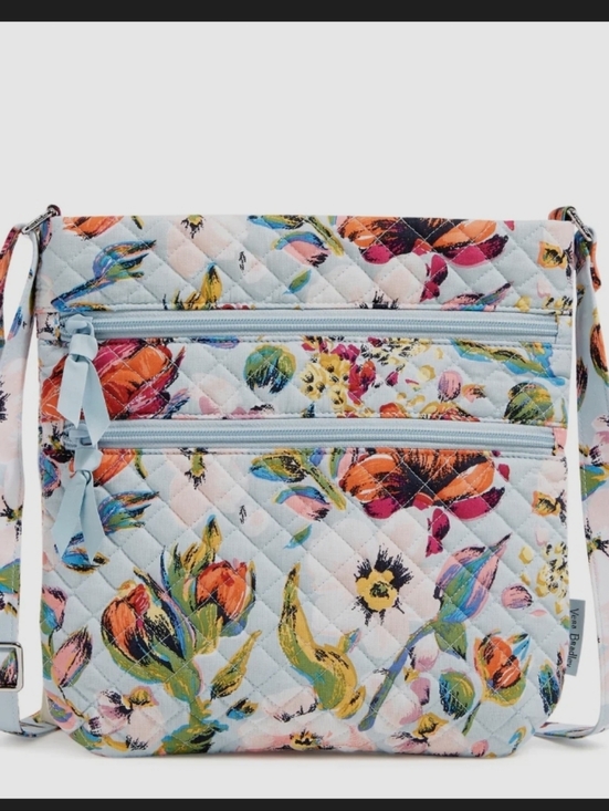 Vera Bradley Handbags - Vera Bradley Triple Zip Hipster Sea Air Floral Purse